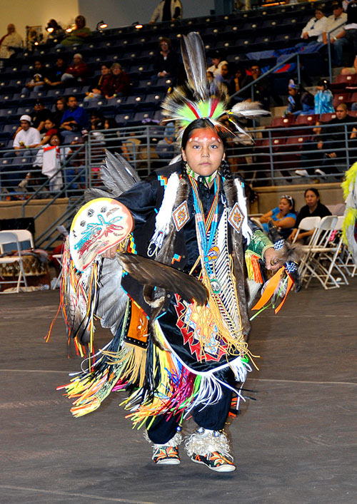 Brad Haskan, Champion Dancer performing at the Avi Resort and Casino Pow Wow, on the Fort Mojave Reservation, Mojave Crossing near Laughlin, Nevada  -  © 2009 Mickey Cox