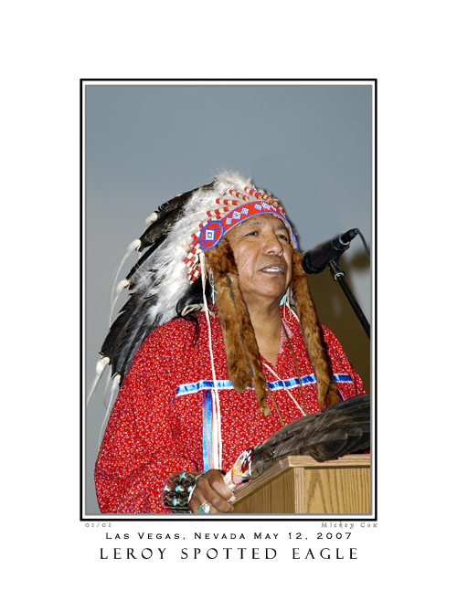 Leroy Spotted Eagle - Paiute - Spiritual Leader Las Vegas Southern Paiutes - © Mickey Cox, 2007