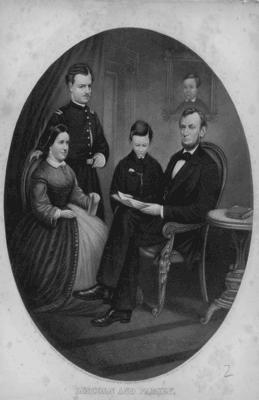 A Robin's 'Lincoln and Family' engraving, 1869
