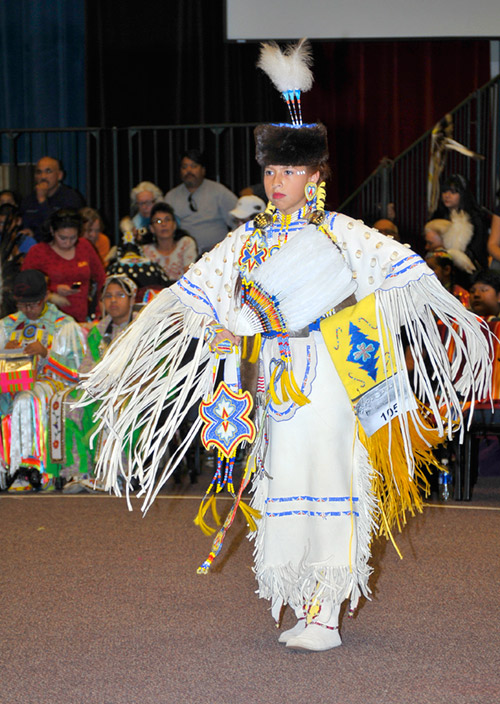 Peshaun Rae, performing at the 12th annual Winter Gathering Pow Wow, presented by the Twenty-Nine Palms Band of Mission Indians, Coachella, California, December 2008  -  © 2008 Mickey Cox