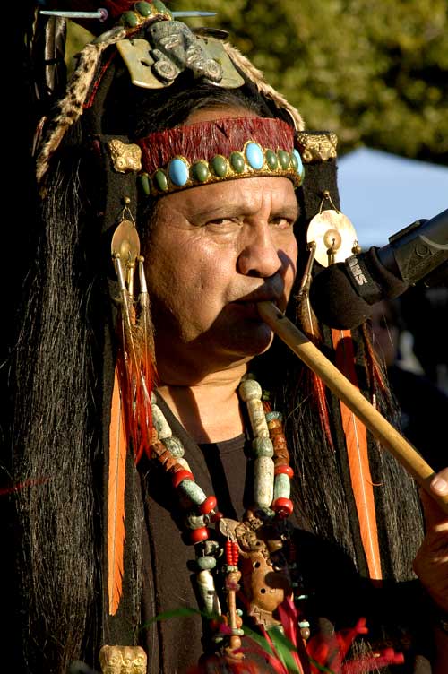 Xavier Quijas Yxayotl - Aztec Recording Artist/Performer - 2006 - © Mickey Cox, 2006