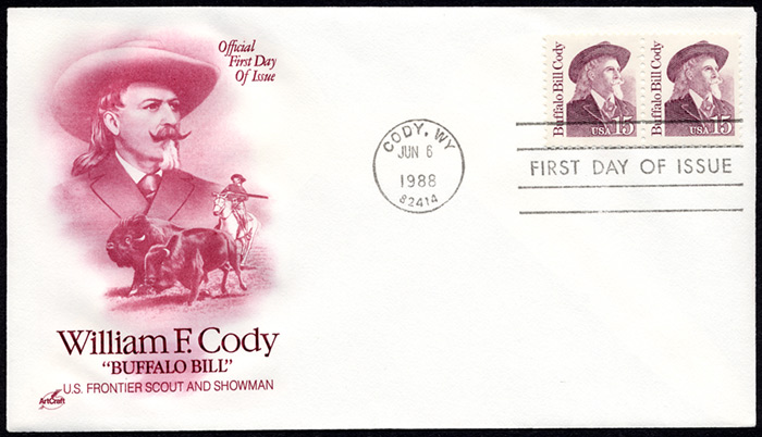 Buffalo Bill Cody FDC, 1986