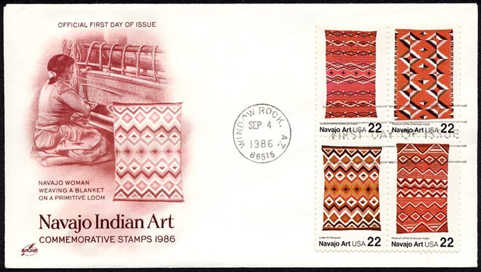 Navajo Art, FDC, 1986