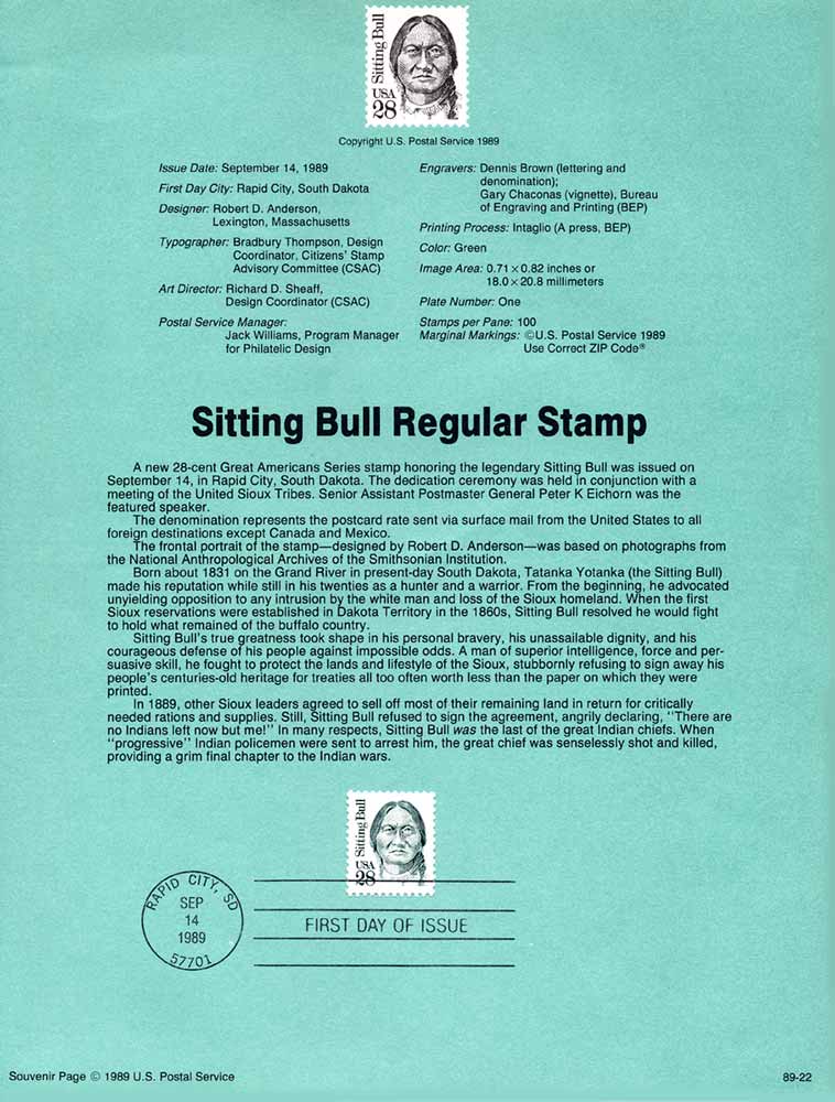 Sitting Bull, Program, 1989